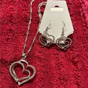 Matching necklace and earrings
